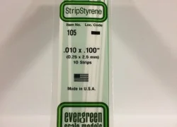 Wand 0.25x2.5x350mm Ref: 105 - Evergreen - S1370105