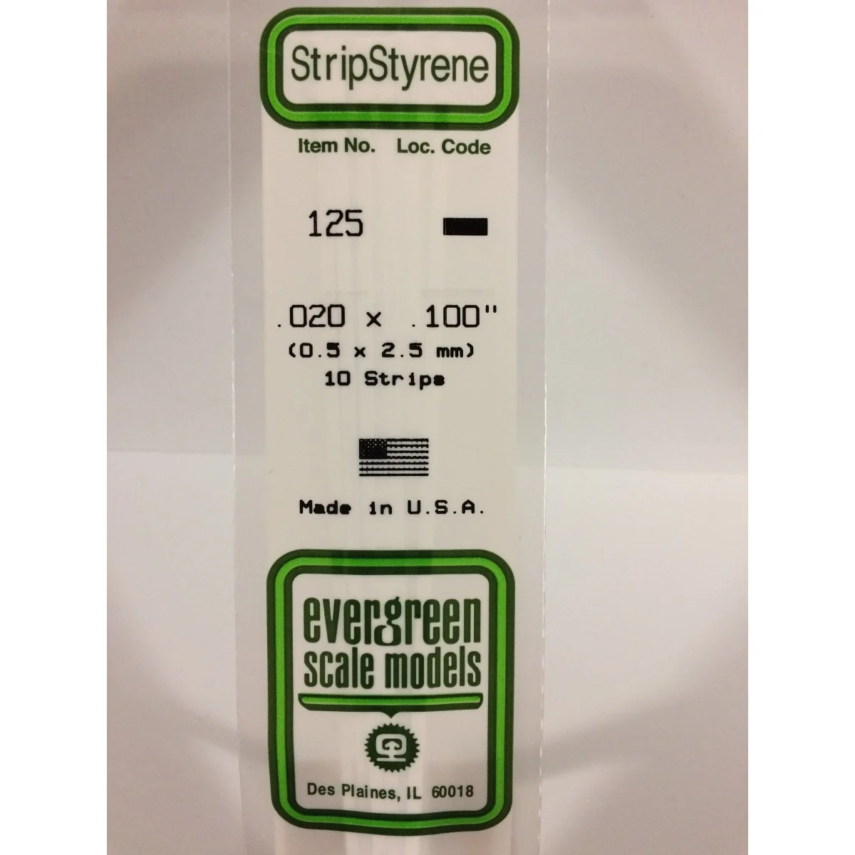 Baguette 0.50x2.5x350mm Ref : 125 - Evergreen Evergreen S1370125 - 1 Baguette 0.50x2.5x350mm Ref : 125 - Evergreen Evergreen S1370125 - 1