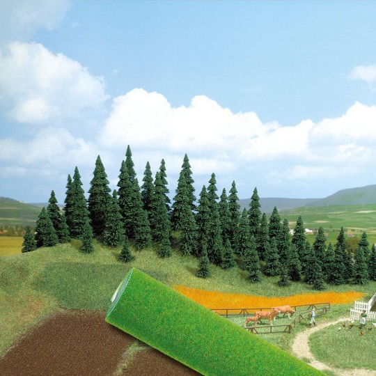 Busch_7220-Busch 7220 Tapis fibre fibre, herbe vert foncé 100x80