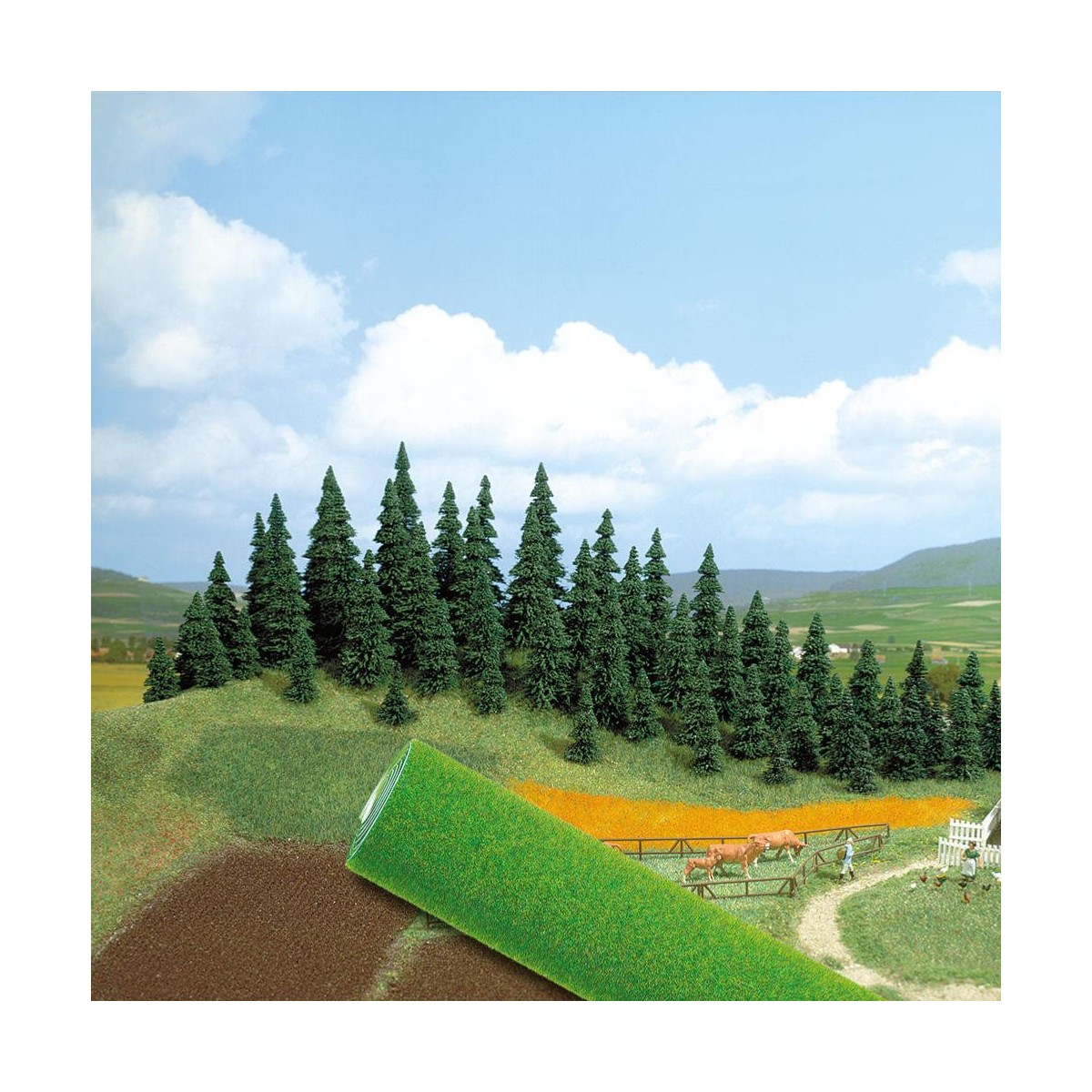 Busch 7220 Tapis fibre fibre, herbe vert foncé 100x80 Busch Busch_7220 - 1