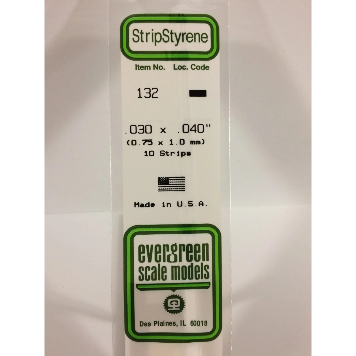 Baguette 0.75x1.0x350mm Ref : 132 - Evergreen Evergreen S1370132 - 1 Baguette 0.75x1.0x350mm Ref : 132 - Evergreen Evergreen S1370132 - 1