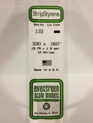 Baguette 0.75x1.5x350mm Ref : 133 - Evergreen Evergreen S1370133 - 1