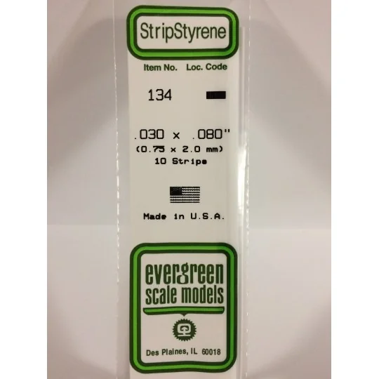 Baguette 0.75x2.0x350mm Ref : 134 - Evergreen Evergreen S1370134 - 1 S1370134-Baguette 0.75x2.0x350mm Ref : 134 - Evergreen - S1370134