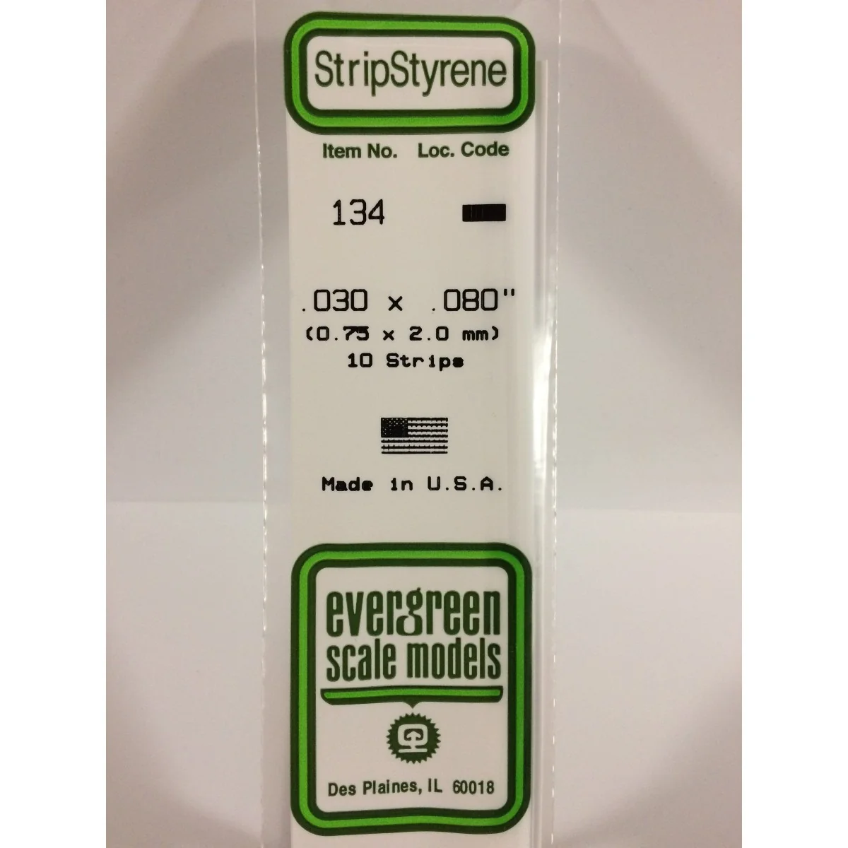 Baguette 0.75x2.0x350mm Ref : 134 - Evergreen Evergreen S1370134 - 1 Baguette 0.75x2.0x350mm Ref : 134 - Evergreen Evergreen S1370134 - 1
