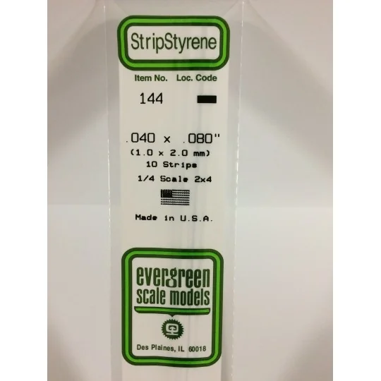 Wand 1.0x2.0x350mm Ref: 144 - Evergreen S1370144-Wand 1.0x2.0x350mm Ref: 144 - Evergreen - S1370144