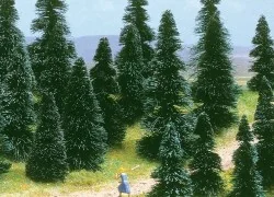 Busch 6405 Pack of 10 fir trees, 60 to 120 mm tall