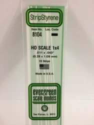 Baguette HO 0.3x1.1x350mm Ref : 8104 - Evergreen Evergreen S1378104 - 1