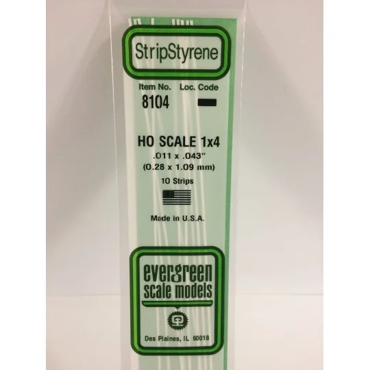 S1378104-HO rod 0.3x1.1x350mm Ref: 8104 - Evergreen