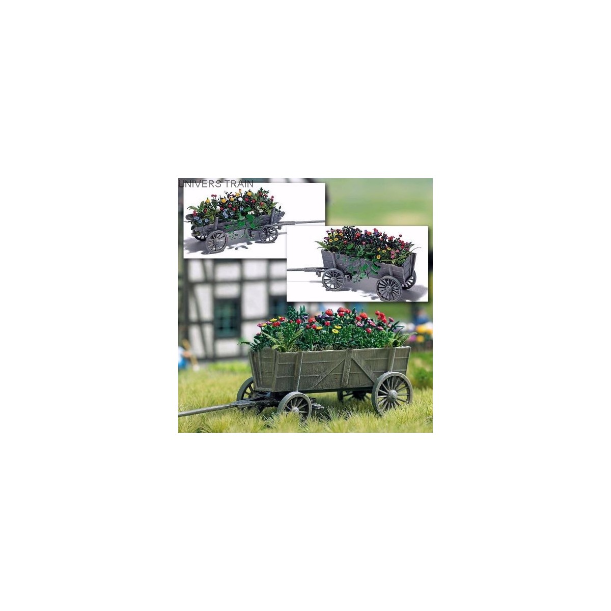 Busch 1228 Handcart with Flowers - Busch_1228