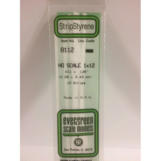 Baguette HO 0.3x3.4x350mm Ref : 8112 - Evergreen Evergreen S1378112 - 1 S1378112-Baguette HO 0.3x3.4x350mm Ref : 8112 - Evergreen - S1378112