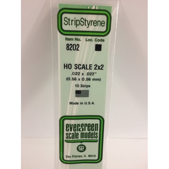 S1378202-HO rod 0.6x0.6x350mm Ref: 8202 - Evergreen