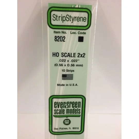 HO rod 0.6x0.6x350mm Ref: 8202 - Evergreen S1378202-HO rod 0.6x0.6x350mm Ref: 8202 - Evergreen - S1378202