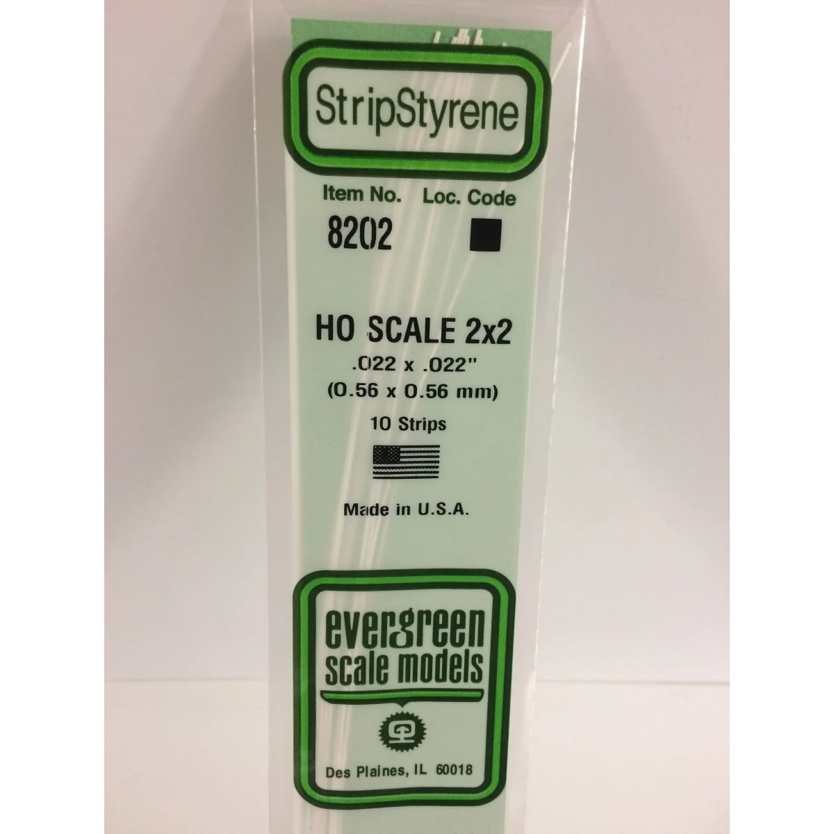 HO rod 0.6x0.6x350mm Ref: 8202 - Evergreen HO rod 0.6x0.6x350mm Ref: 8202 - Evergreen