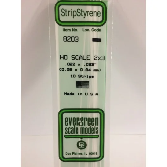 S1378203-HO strip 0.6x0.8x350mm Ref: 8203 - Evergreen