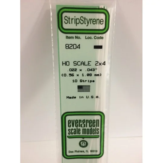 S1378204-Baguette HO 0.6x1.1x350mm Ref : 8204 - Evergreen - S1378204