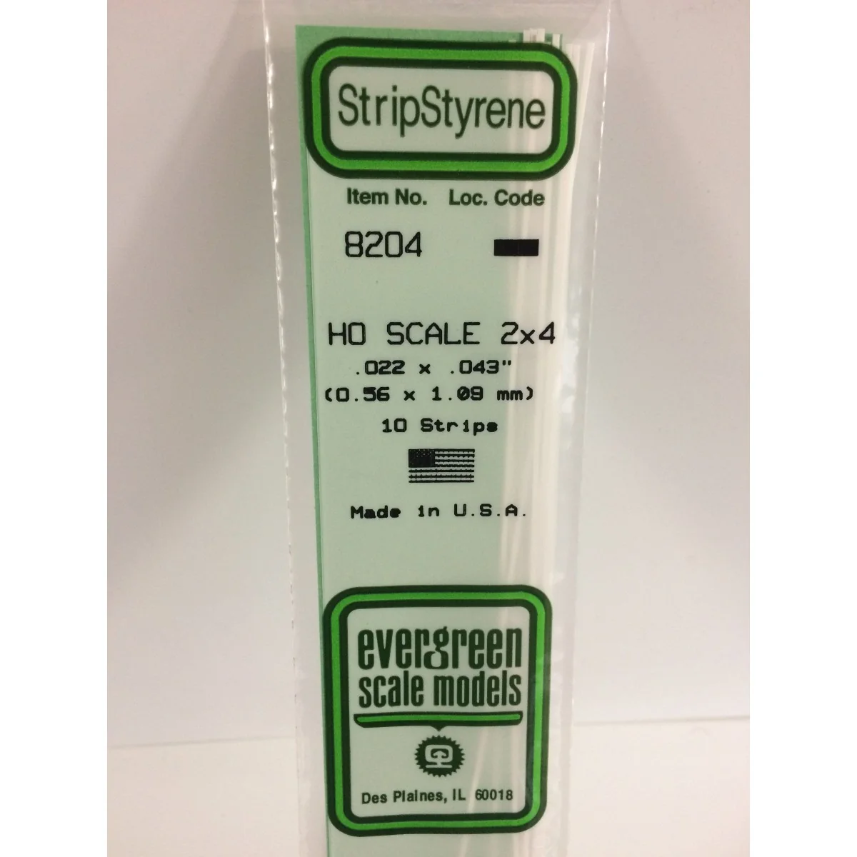 HO rod 0.6x1.1x350mm Ref: 8204 - Evergreen HO rod 0.6x1.1x350mm Ref: 8204 - Evergreen