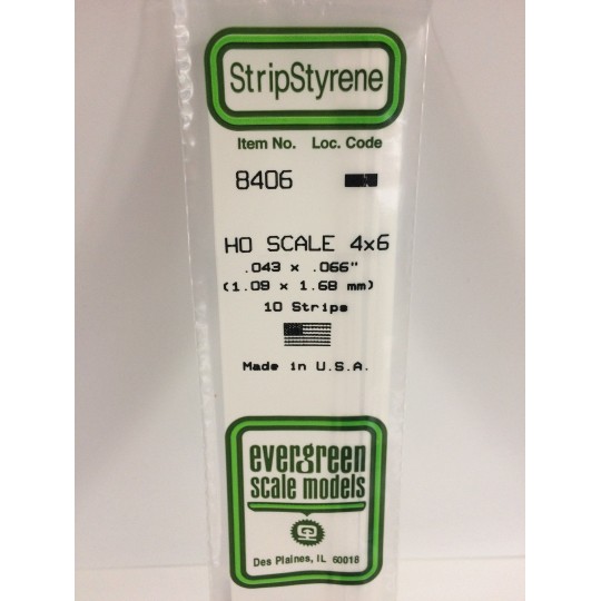 S1378406-HO strip 1.1x1.7x350mm Ref: 8406 - Evergreen