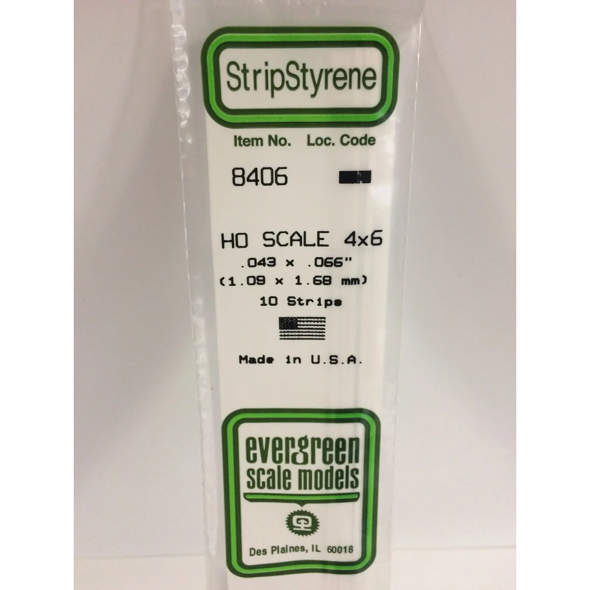 HO strip 1.1x1.7x350mm Ref: 8406 - Evergreen HO strip 1.1x1.7x350mm Ref: 8406 - Evergreen