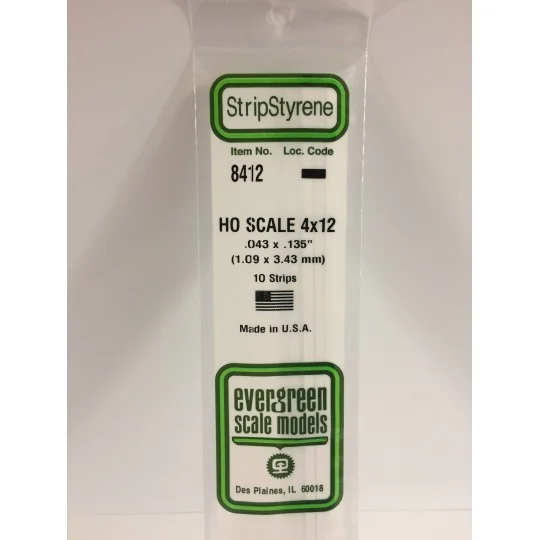 S1378412-Wand HO 1.1x3.4x350mm Ref: 8412 - Evergreen