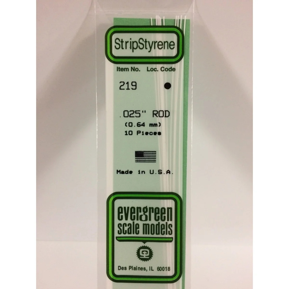 Rond 0.64x350mm Ref : 219 - Evergreen Evergreen S1370219 - 1 Rond 0.64x350mm Ref : 219 - Evergreen Evergreen S1370219 - 1