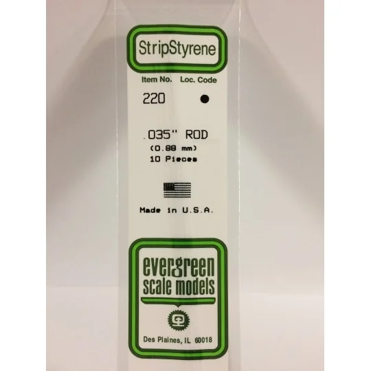 Rond 0.88x350mm Ref : 220 - Evergreen Evergreen S1370220 - 1 S1370220-Rond 0.88x350mm Ref : 220 - Evergreen - S1370220