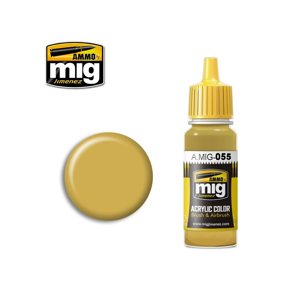 Peinture acrylique HUILE OCRE 17ml Mig AMMO - MIG Jimenez A.MIG-0055 - 1