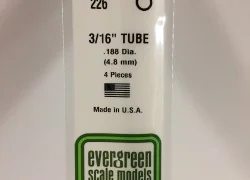 Tube round 4.8x350mm Ref: 226 - Evergreen - S1370226