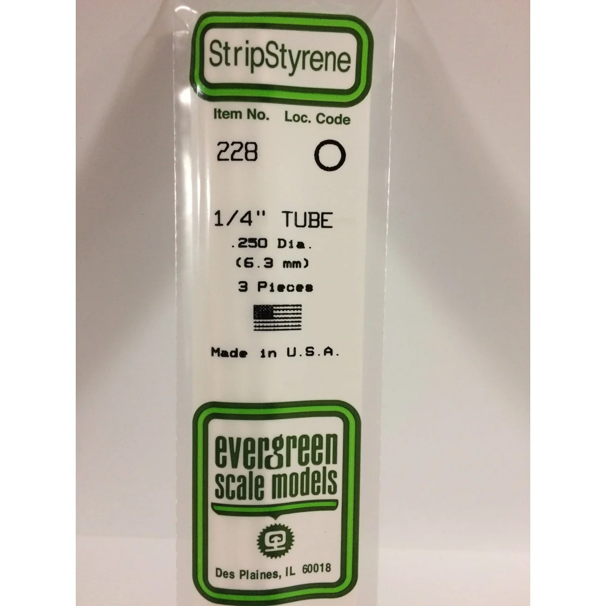 Tube rond 6.3x350mm Ref : 228 - Evergreen Evergreen S1370228 - 1 Tube rond 6.3x350mm Ref : 228 - Evergreen Evergreen S1370228 - 1