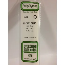 Tube round 8.3x350mm Ref: 231 - Evergreen - S1370231