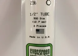 Tube round 12.7x350mm Ref: 236 - Evergreen - S1370236
