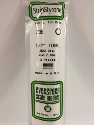 Tube rond 12.7x350mm Ref : 236 - Evergreen Evergreen S1370236 - 1