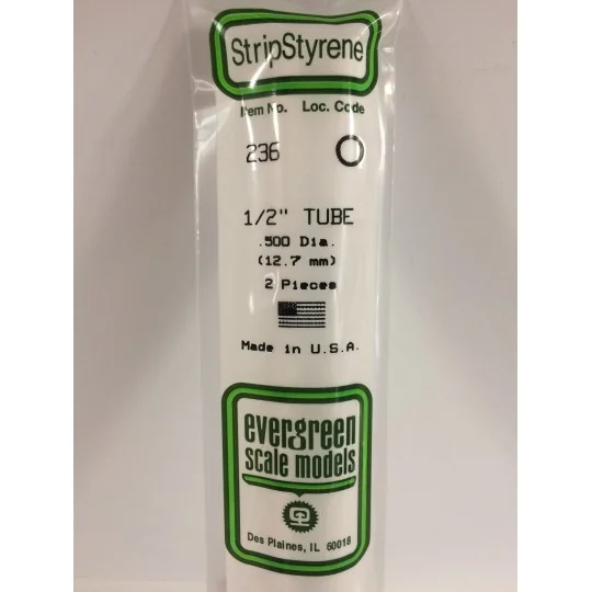 S1370236-Tube round 12.7x350mm Ref: 236 - Evergreen