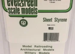 White plate smooth 0.13x150x300mm Ref: 9009 - Evergreen - S1379009