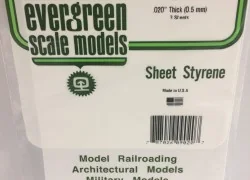 White plate smooth 0.50x150x300mm Ref: 9020 - Evergreen - S1379020