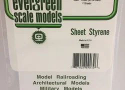 White plate smooth 0.75x150x300mm Ref: 9030 - Evergreen - S1379030