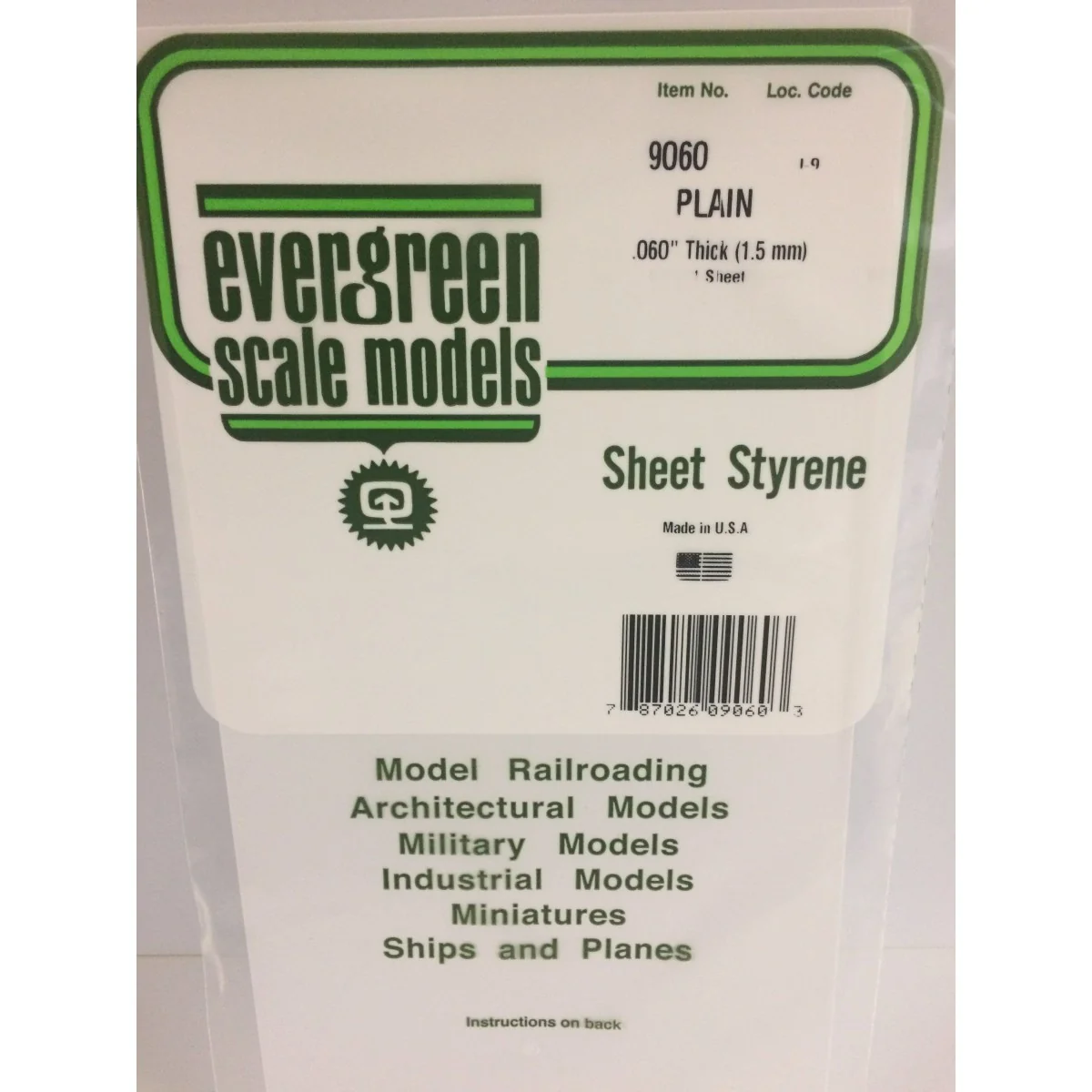 Plaque blanche lisse 1.5x150x300mm Ref : 9060 - Evergreen Evergreen S1379060 - 1 Plaque blanche lisse 1.5x150x300mm Ref : 9060 - Evergreen Evergreen S1379060 - 1