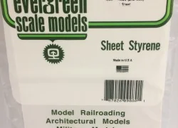 White plate smooth 2.0x150x300mm Ref: 9080 - Evergreen - S1379080