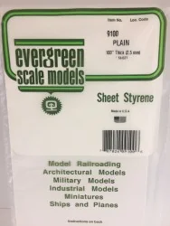 Plaque blanche lisse 2.5x150x300mm Ref : 9100 - Evergreen Evergreen S1379100 - 1