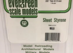 Transparent plate smooth 0.13x150x300mm Ref: 9005 - Evergreen - S13...