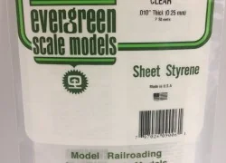 Transparent plate smooth 0.25x150x300mm Ref: 9006 - Evergreen - S13...