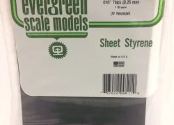 Black plate smooth 0.25x150x300mm Ref: 9511 - Evergreen - S1379511