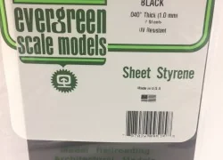 Black plate smooth 1.0x150x300mm Ref: 9515 - Evergreen - S1379515