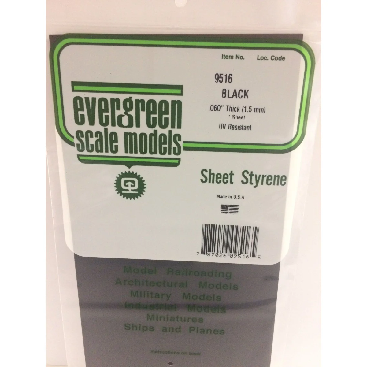 Plaque noire lisse 1.5x150x300mm Ref : 9516 - Evergreen Evergreen S1379516 - 1 Plaque noire lisse 1.5x150x300mm Ref : 9516 - Evergreen Evergreen S1379516 - 1