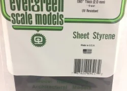 Black plate smooth 2.0x150x300mm Ref: 9517 - Evergreen - S1379517