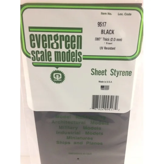 S1379517-Smooth black plate 2.0x150x300mm Ref: 9517 - Evergreen