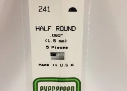 Half round 1.5x350mm Ref: 241 - Evergreen - S1370241