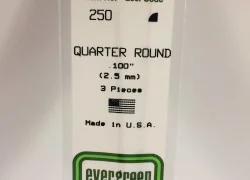 Quarter round 2.5x350mm Ref: 250 - Evergreen - S1370250