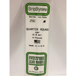 Quarter round 2.5x350mm Ref: 250 - Evergreen - S1370250