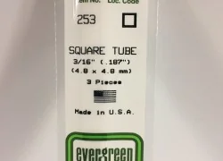 Square tube 4.8x350mm Ref: 253 - Evergreen - S1370253