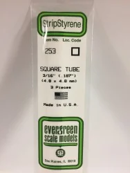Tube carré 4.8x350mm Ref : 253 - Evergreen Evergreen S1370253 - 1